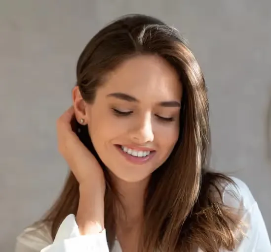 Woman Happy with GFC Plasma Hair Restoration Treatment