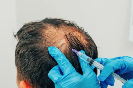 Hair Restoration with Microneedling is performed at Dermatologist