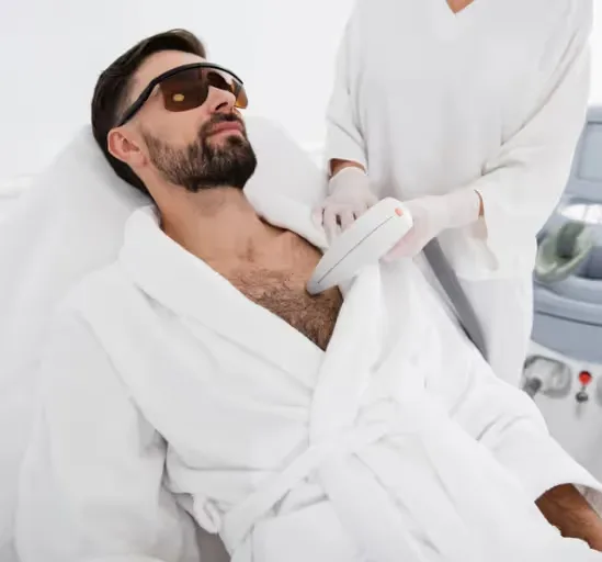 Laser Hair Removal for Men performed by a dermatologist