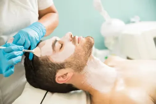 Performing Medi-facials and peels for men's skin