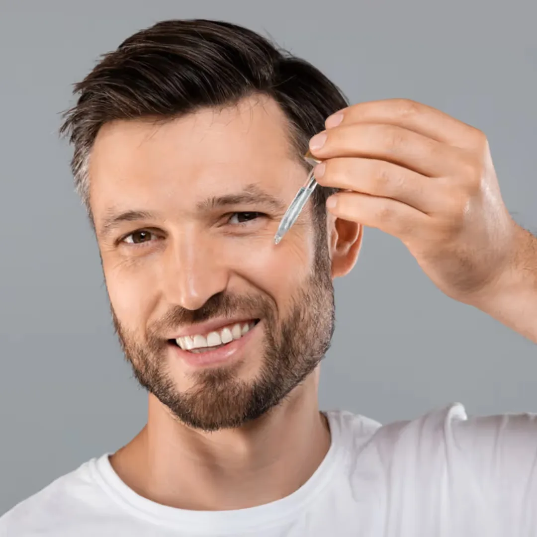 Men is using party peel perks for glowing skin