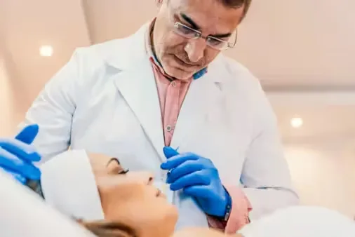 Wrinkle relaxer therapy performed by a dermatologist