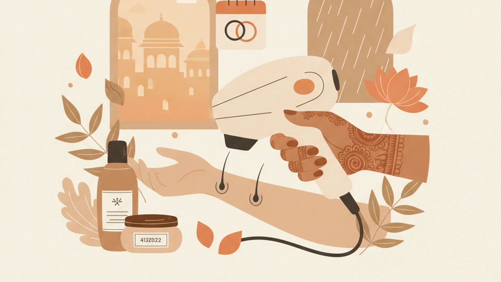 Illustration for "Best time for laser hair removal — season, body part, life stage"