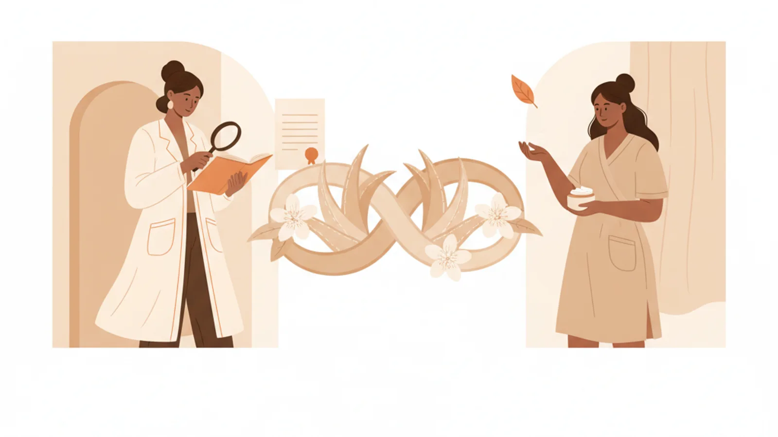 Illustration for "Cosmetologist vs dermatologist — why the distinction matters"