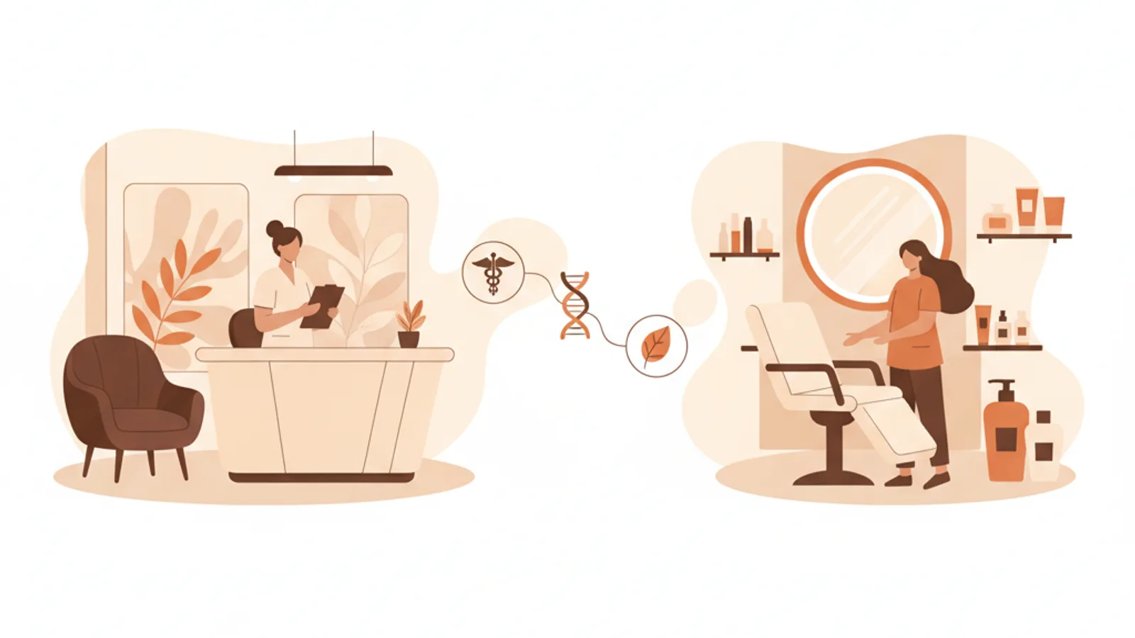 Illustration for "Doctor-led clinic vs chain salon — why the difference matters"