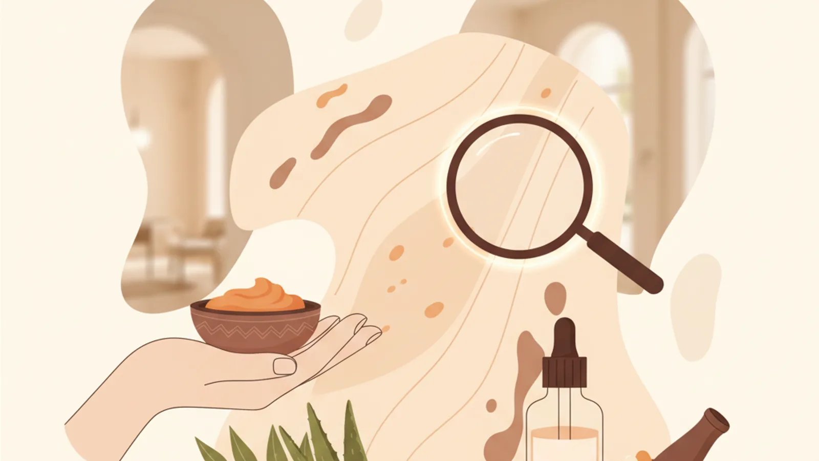 Illustration for "How to reduce acne scars naturally — and when home remedies stop working"