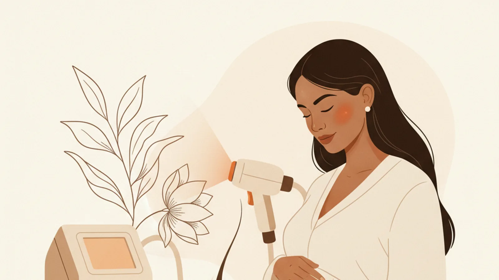 Illustration for "Laser hair removal during pregnancy — can you or should you?"