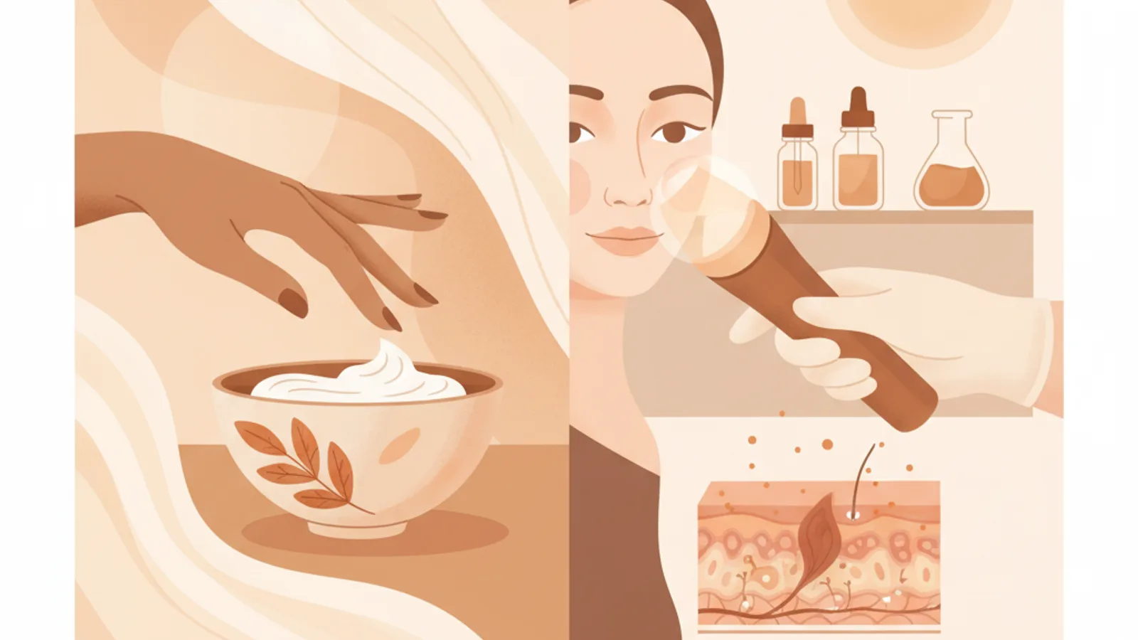 Illustration for "Medical Facial vs Salon Facial | Which Transforms Skin More | Uncover Clinics"