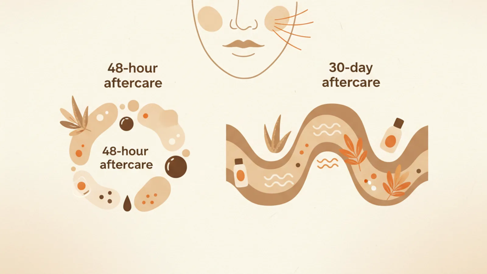 Illustration for "What to do after laser — the 48-hour and 30-day aftercare"